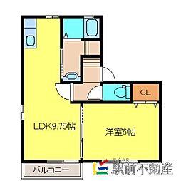 ブリーズ 1LDKの間取図画像