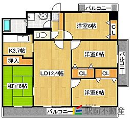 エバーライフ鳥栖 4LDKの間取図画像