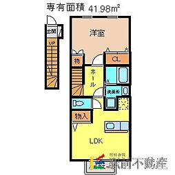 ラフィーネITO六番館 1LDKの間取図画像