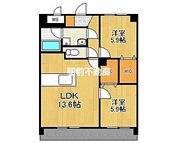 エルモソピソ 2LDKの間取図画像