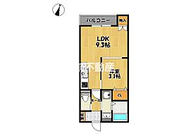 リベルタ基山 1LDKの間取図画像