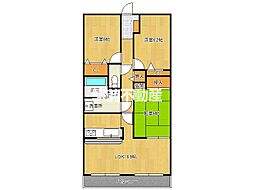 アソシア鳥栖ヴィンテージスクエア 3LDKの間取図画像