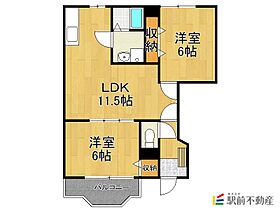 ライラック館 101 ｜ 佐賀県鳥栖市蔵上4丁目282-2（賃貸アパート2LDK・1階・52.75㎡） その2