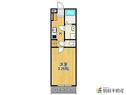 グランコートエナ 1Kの間取図画像