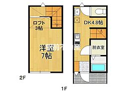 ヴォールデア田主丸 2階1DKの間取り