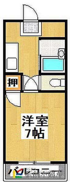 センタービル 606｜福岡県朝倉市甘木(賃貸マンション1DK・6階・29.44㎡)の写真 その2