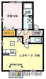 プレヴナーンス 1LDKの間取図画像