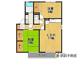 セジュールJin 2LDKの間取図画像