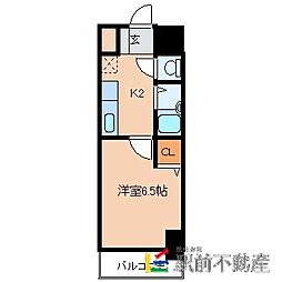 ルポ小郡駅前 1Kの間取図画像