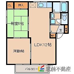 メイプル 2LDKの間取図画像
