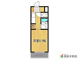 古野町ハイツ 1Kの間取図画像
