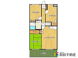 サンライトマンション 3LDKの間取図画像