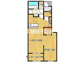 リヴァーサイド・フィオーレIII 104 ｜ 福岡県朝倉郡筑前町高上501-4（賃貸アパート1LDK・1階・50.14㎡） その2