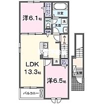 シャンベルジュ　依井I 205 ｜ 福岡県朝倉郡筑前町依井1335-1（賃貸アパート2LDK・2階・59.55㎡） その2