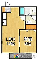 ボヌール弐番館 203 ｜ 福岡県朝倉市甘木1221-5（賃貸アパート1LDK・2階・40.04㎡） その2