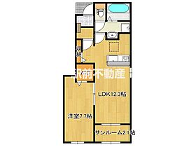 カーサ・フォレスタ　B 101 ｜ 福岡県朝倉郡筑前町高田2571（賃貸アパート1LDK・1階・50.14㎡） その2