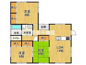 リバーハウス D ｜ 福岡県朝倉市柿原952（賃貸一戸建3LDK・1階・80.32㎡） その2