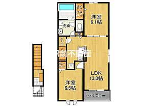 ピュアタウンアサクラI 202 ｜ 福岡県朝倉市馬田1142-2（賃貸アパート2LDK・2階・59.58㎡） その2