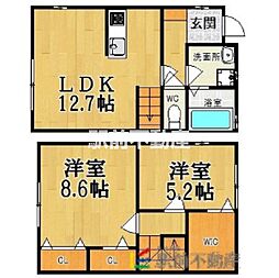 エルセレッソ一番館 2LDKの間取図画像