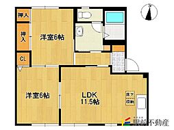 K-アントレC 2LDKの間取図画像