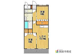 雲雀 2LDKの間取図画像