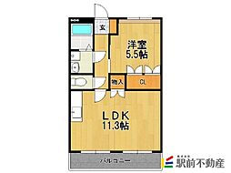 ピュアライズ 1LDKの間取図画像