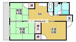 Halelea 3DKの間取図画像