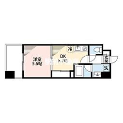 ルネッサンス21久留米六ツ門 1DKの間取図画像