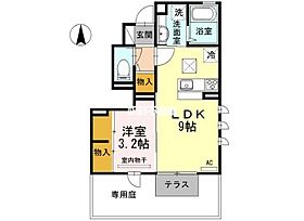 ヴァン・テ・アン 101 ｜ 福岡県久留米市山川町1457-1（賃貸アパート1LDK・1階・33.24㎡） その2