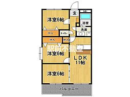 センチュリー中央 3LDKの間取図画像