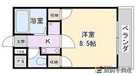 ヴィラージュI 303 ｜ 福岡県久留米市津福本町292-2（賃貸アパート1K・3階・23.90㎡） その2