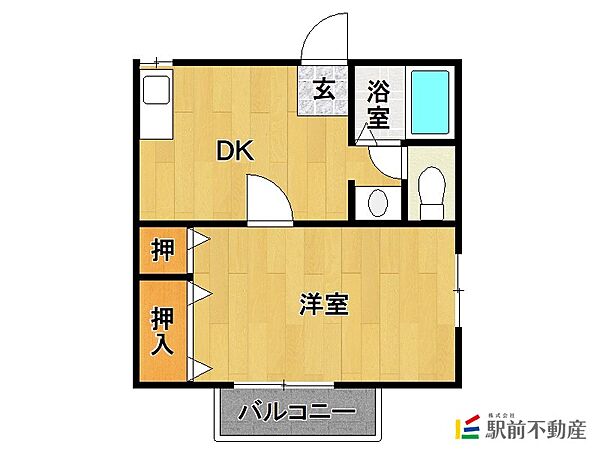 ウイングハイム 102｜福岡県久留米市津福本町(賃貸アパート1DK・1階・29.70㎡)の写真 その2