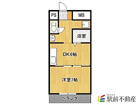 メゾン高野 302 ｜ 福岡県久留米市高野2丁目10-15（賃貸マンション1DK・3階・33.12㎡） その2