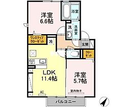 パドレ・ヘップ 105 ｜ 福岡県久留米市北野町大城554-8（賃貸アパート2LDK・1階・53.76㎡） その2