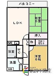 コンフォート21 2LDKの間取図画像