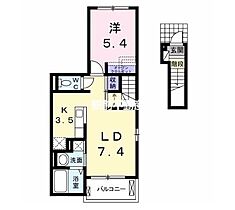 サウスウィンド II 201 ｜ 福岡県久留米市東合川6丁目3番40（賃貸アパート1LDK・2階・41.24㎡） その2