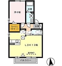 モンテカスカーダB棟 207 ｜ 福岡県久留米市東合川7丁目3-22（賃貸アパート1LDK・2階・45.42㎡） その2