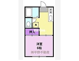 コーポシングル 1Kの間取図画像