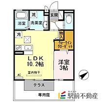 イーストパーク 105 ｜ 福岡県久留米市東合川6丁目2-35（賃貸アパート1LDK・1階・35.30㎡） その2