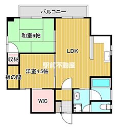 ヒカリノ宮の陣 2LDKの間取図画像