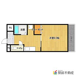 ハイデルベルク 1Kの間取図画像