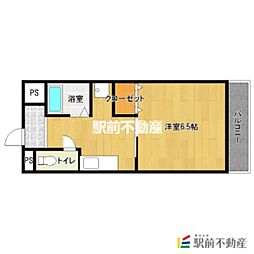 ハイデルベルク 1Kの間取図画像