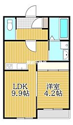 Le cocon江戸屋敷(ルココンエドヤシキ) 1LDKの間取図画像