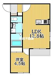 Le cocon江戸屋敷(ルココンエドヤシキ) 1LDKの間取図画像