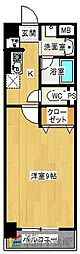 マハロ 1Kの間取図画像