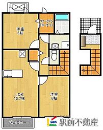 ワンプラム・K 2LDKの間取図画像
