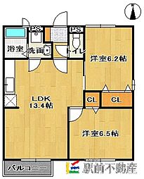フローラリアB 2LDKの間取図画像