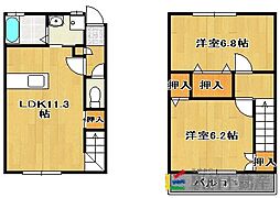 サンメゾンN 2LDKの間取図画像