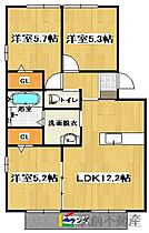 ファミールSHOW 302 ｜ 佐賀県三養基郡上峰町大字坊所1526-4（賃貸アパート3LDK・3階・61.38㎡） その2