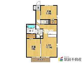 タマリスク 106 ｜ 佐賀県三養基郡上峰町大字坊所1750-3（賃貸アパート2LDK・1階・53.61㎡） その2